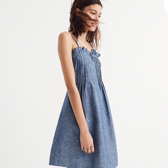 Madewell Demin Pintuck Cami Dress - Picture 3 of 8